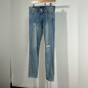 Abercrombie & Fitch Women’s 90s Slim Jeans 30x34 Light Wash Distressed Vintage